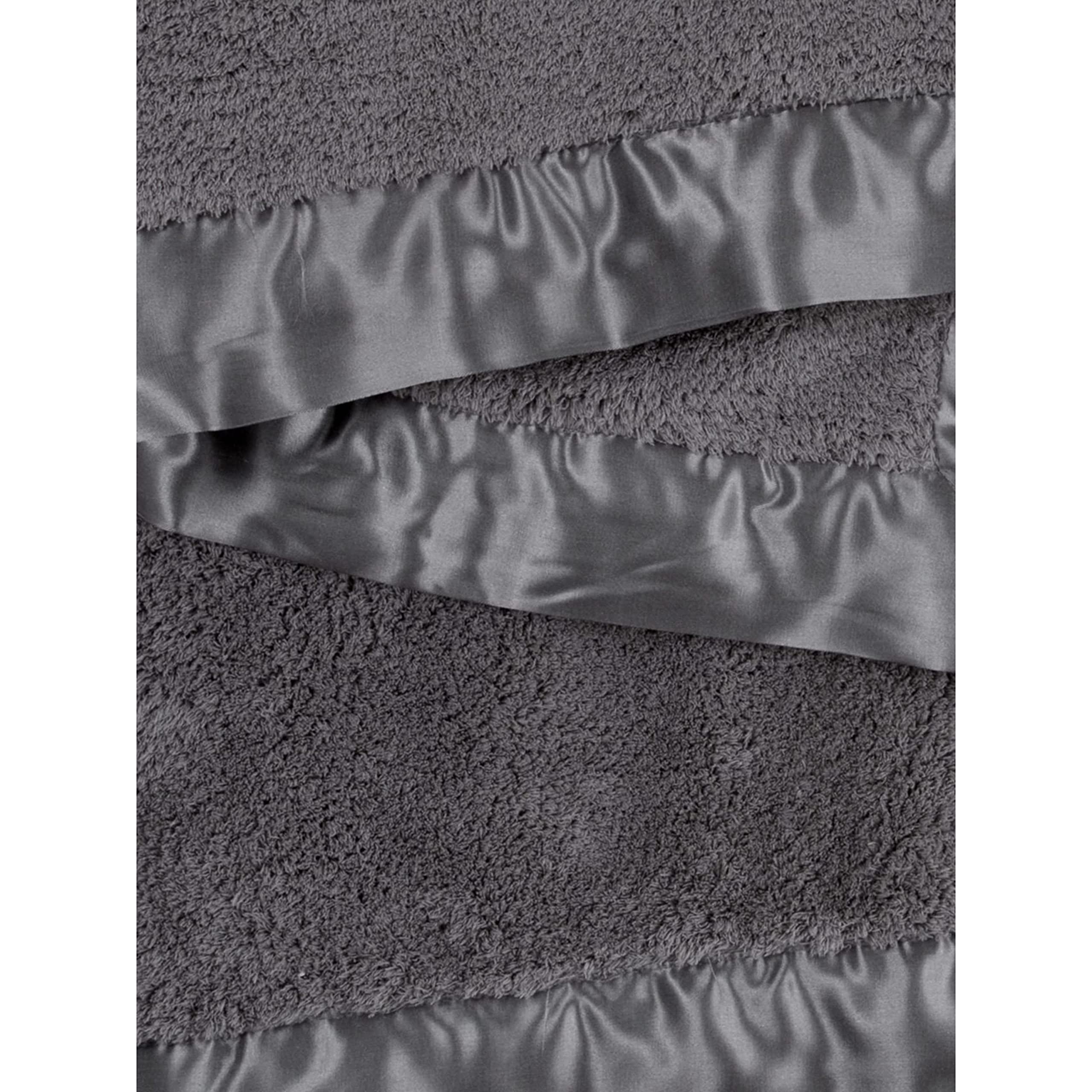 Little Giraffe Chenille Throw Blanket for Kids & Toddlers - Ultra Soft Plush Blanket with Satin Trim - 45x59 Inch Charcoal Gray - Perfect for Nursery, Bedtime & Travel - Gift for Boys & Girls