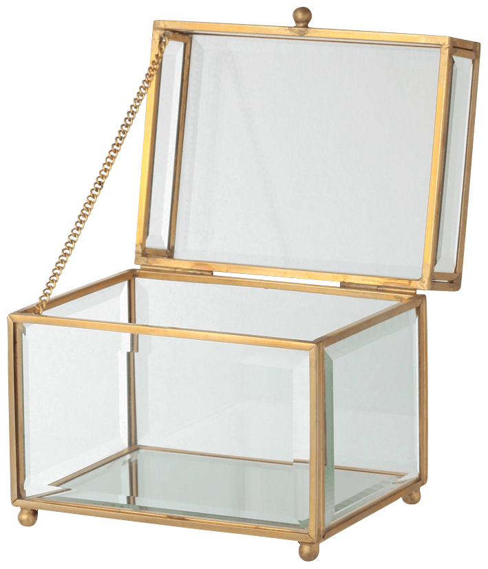 Premium Iron Glass Display Box - Square Medium Size for Jewelry, Collectibles & Home Decor | Perfect for Showcasing Rings, Watches & Keepsakes