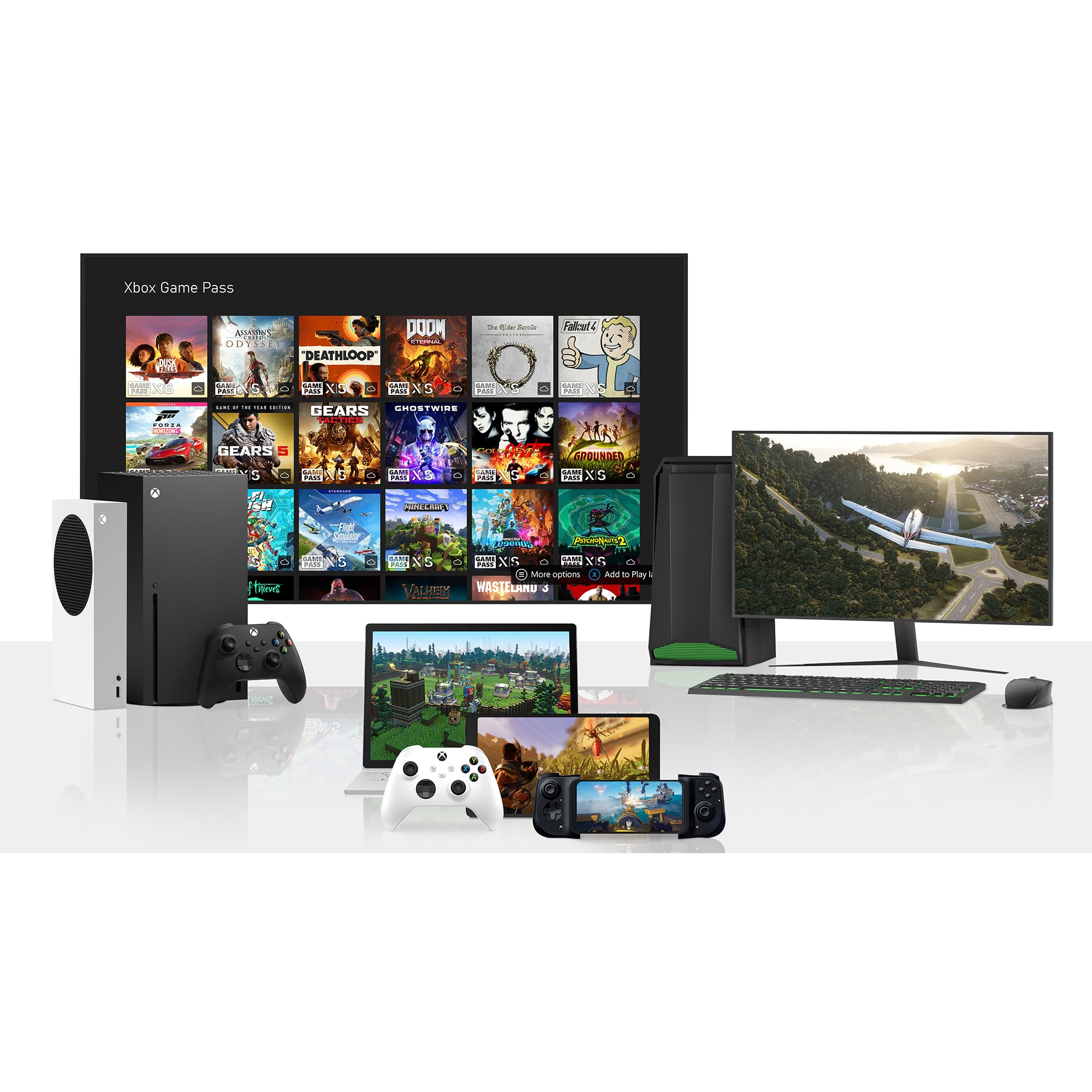 Wireless Xbox Controller Carbon Black with 1 Month Xbox Game Pass Ultimate - Ergonomic Gamepad for PC & Xbox Series X/S - Perfect for Gaming, Streaming & Competitive Play