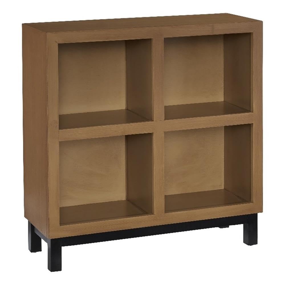 Progressive Furniture Library Accent Bookcase in Brown - Stylish Wooden Bookshelf for Home Office, Living Room & Study Room Decor