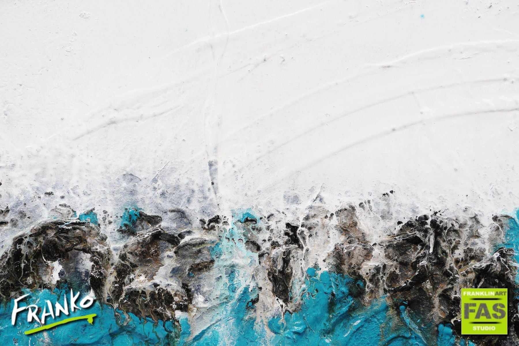 160cm x 60cm Jade White Abstract Canvas Art Painting - Modern Wall Decor for Living Room, Bedroom & Office