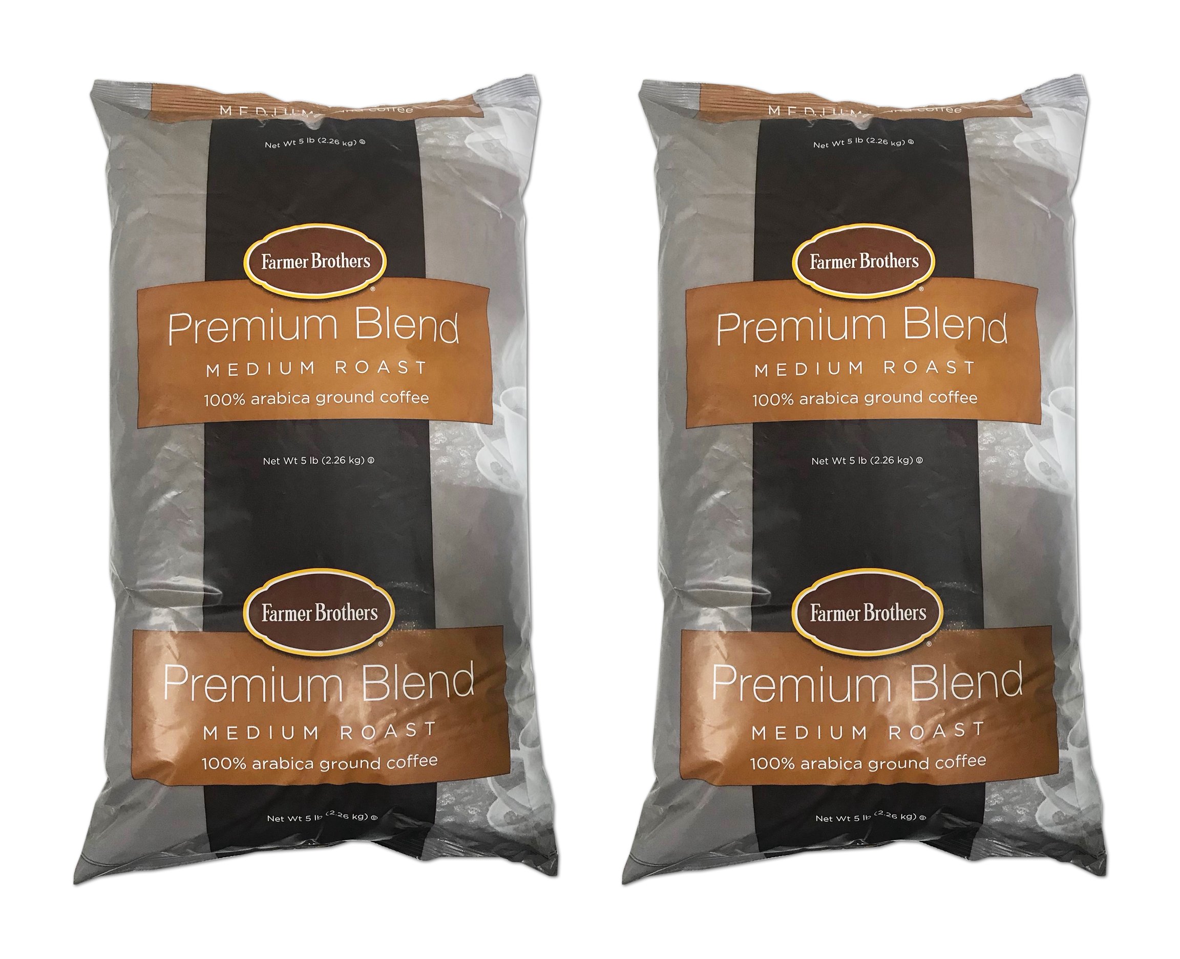 Farmer Brothers 100% Arabica Medium Roast Ground Coffee - 2 Pack (5 lb Total) - Premium Coffee for Home, Office & Restaurants - Perfect for Drip Brewers, French Press & Cold Brew