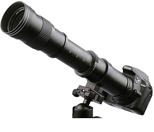 420-800mm f/8 Manual Telephoto Zoom Lens for Sony E-Mount Cameras with 2X Teleconverter (1600mm) - Wildlife, Sports & Nature Photography Accessory Kit