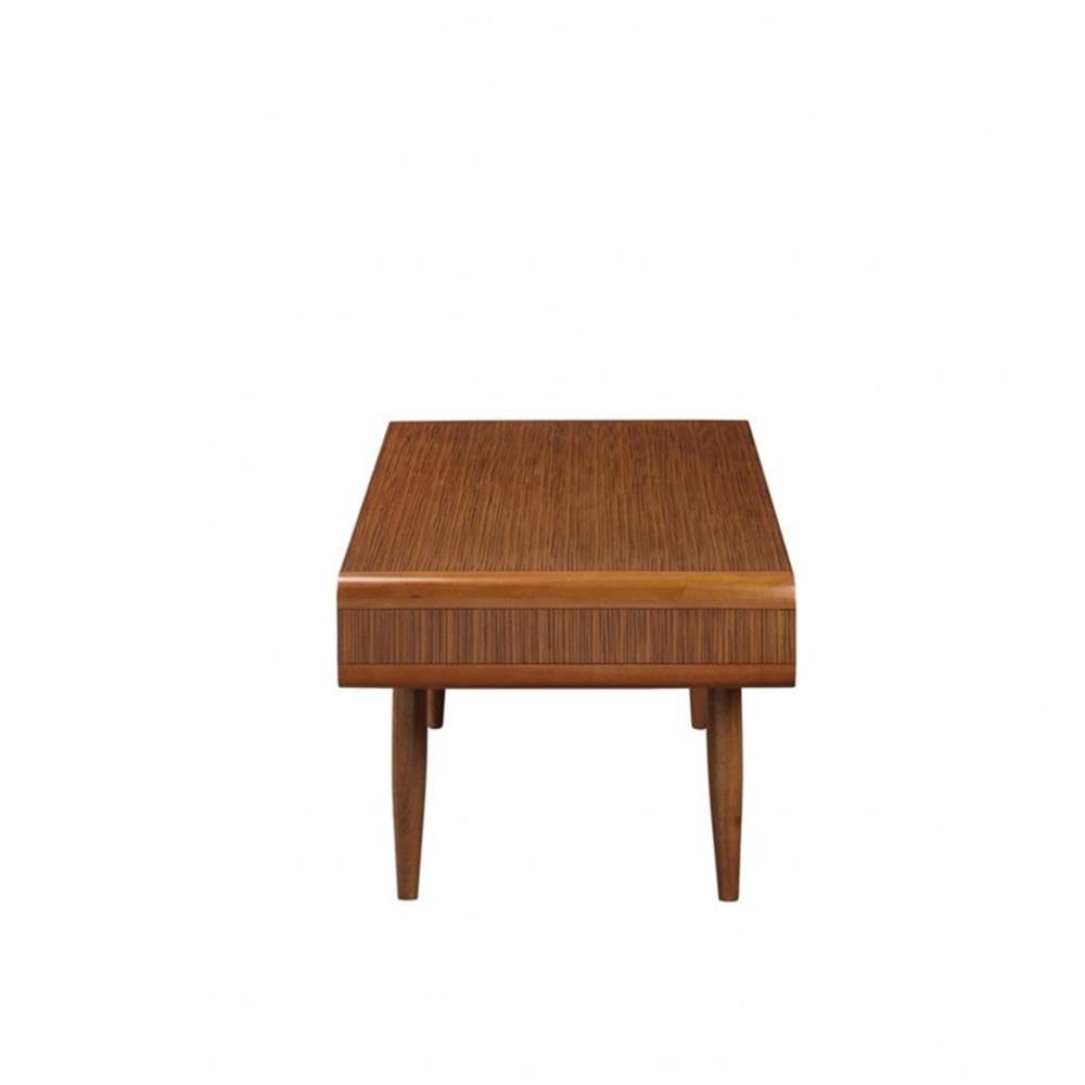 Boraam Zebra Series Halmstad Walnut Coffee Table - Modern Living Room Furniture for Home Decor & Entertaining