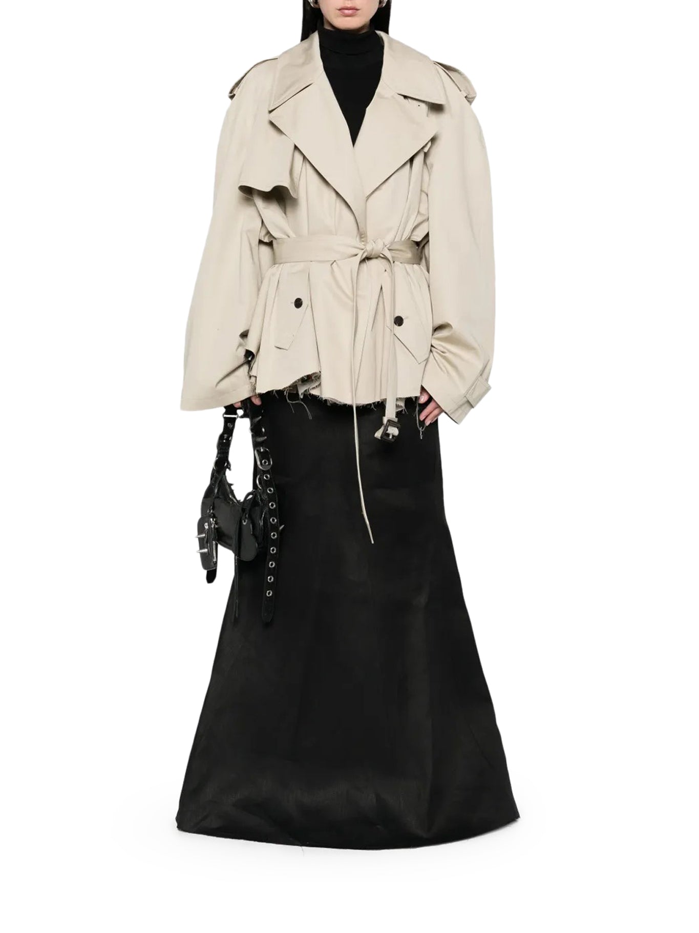Women's Cropped Trench Coat - 100% Cotton Twill Jacket for Spring & Fall | Casual Outerwear for Work, Travel & Everyday Wear