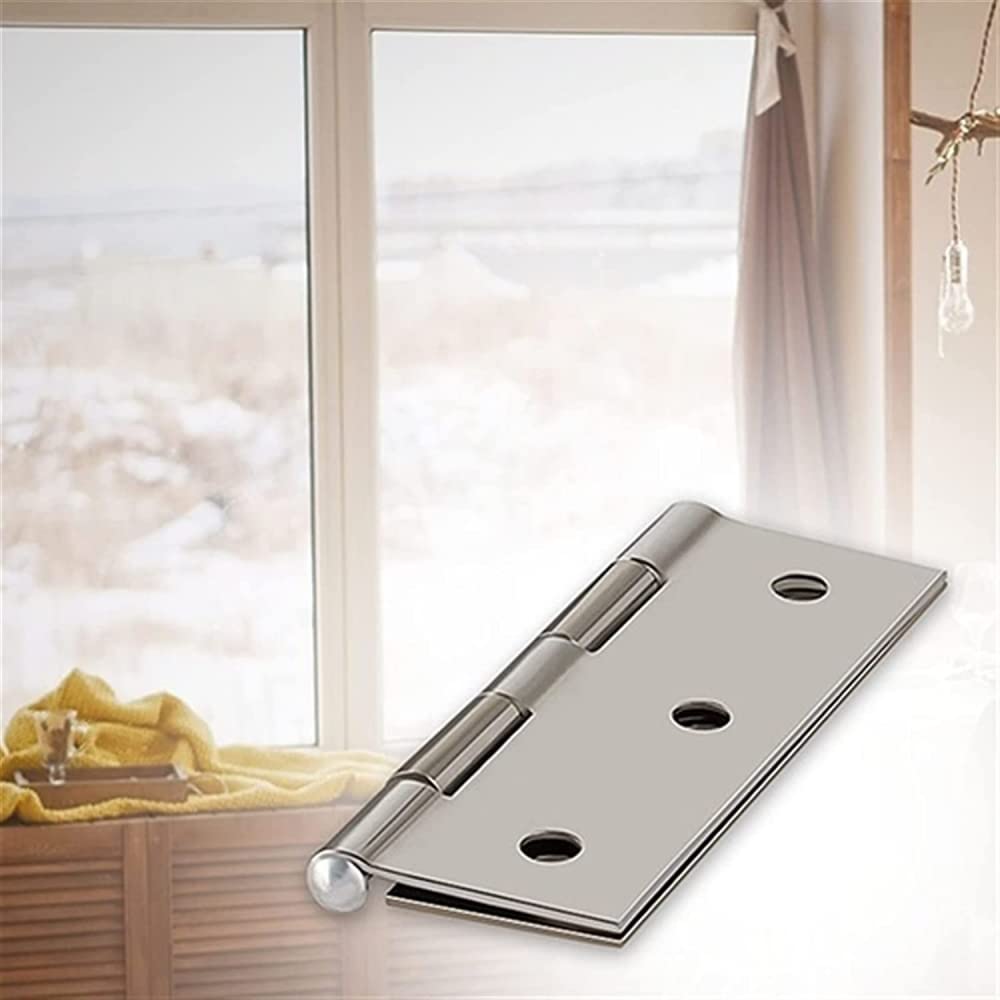 20pcs Heavy Duty Stainless Steel Door Hinges with 6 Mounting Holes - Perfect for Jewelry Box, Window Cabinet, Furniture Repair, Bookcase & Home DIY Projects - Durable Household Hardware for Smooth Door Operation
