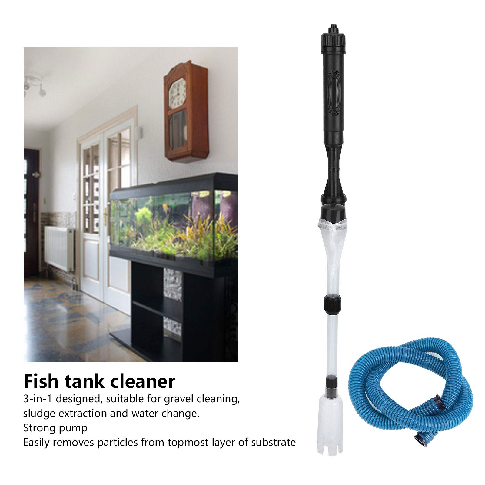 Battery Powered Gravel Cleaner for Aquarium - Easy Water Changer & Cleaning Tool for Fish Tanks