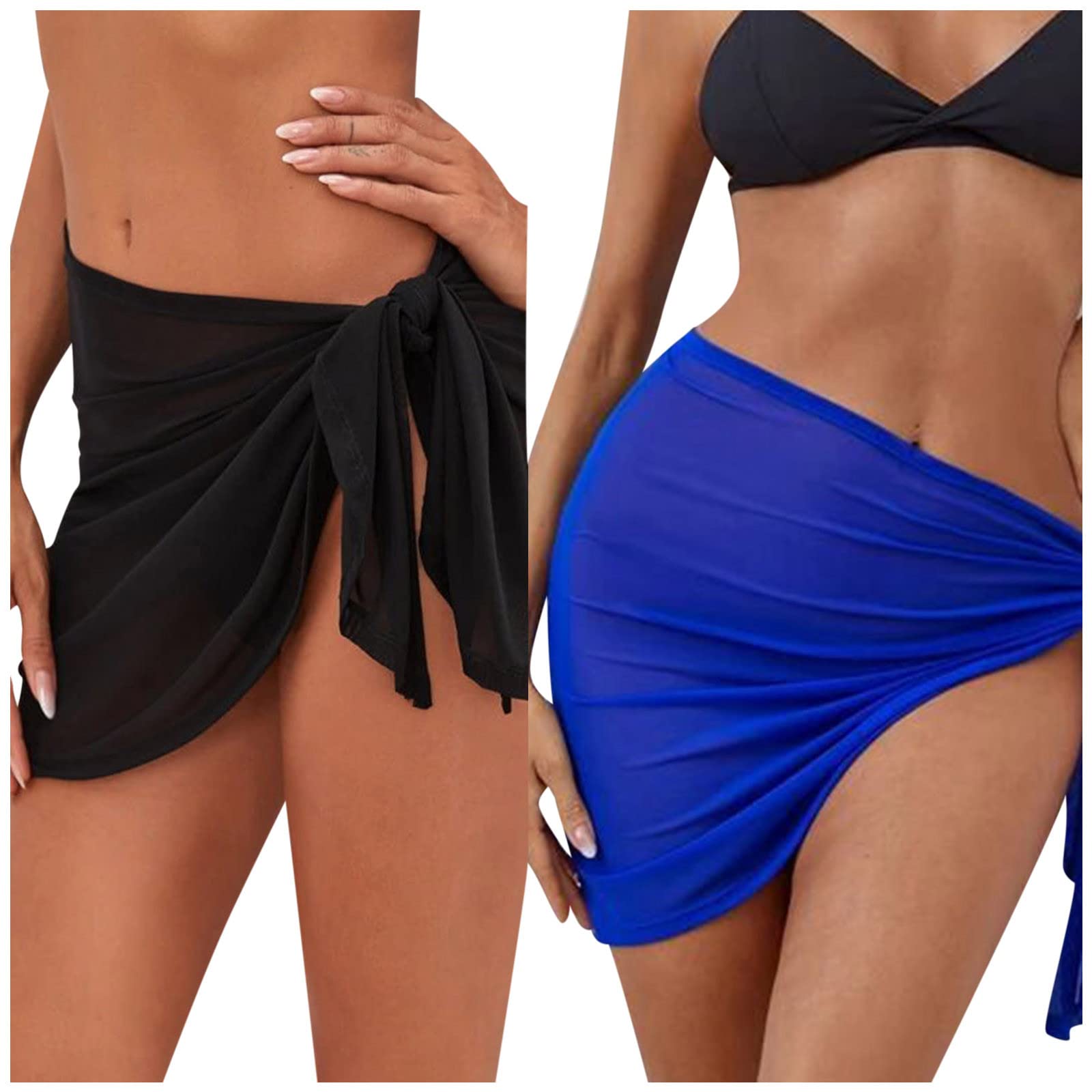 Sheer Beach Sarongs for Women - Swimwear Cover Ups & Bikini Wrap Skirts for Pool & Vacation