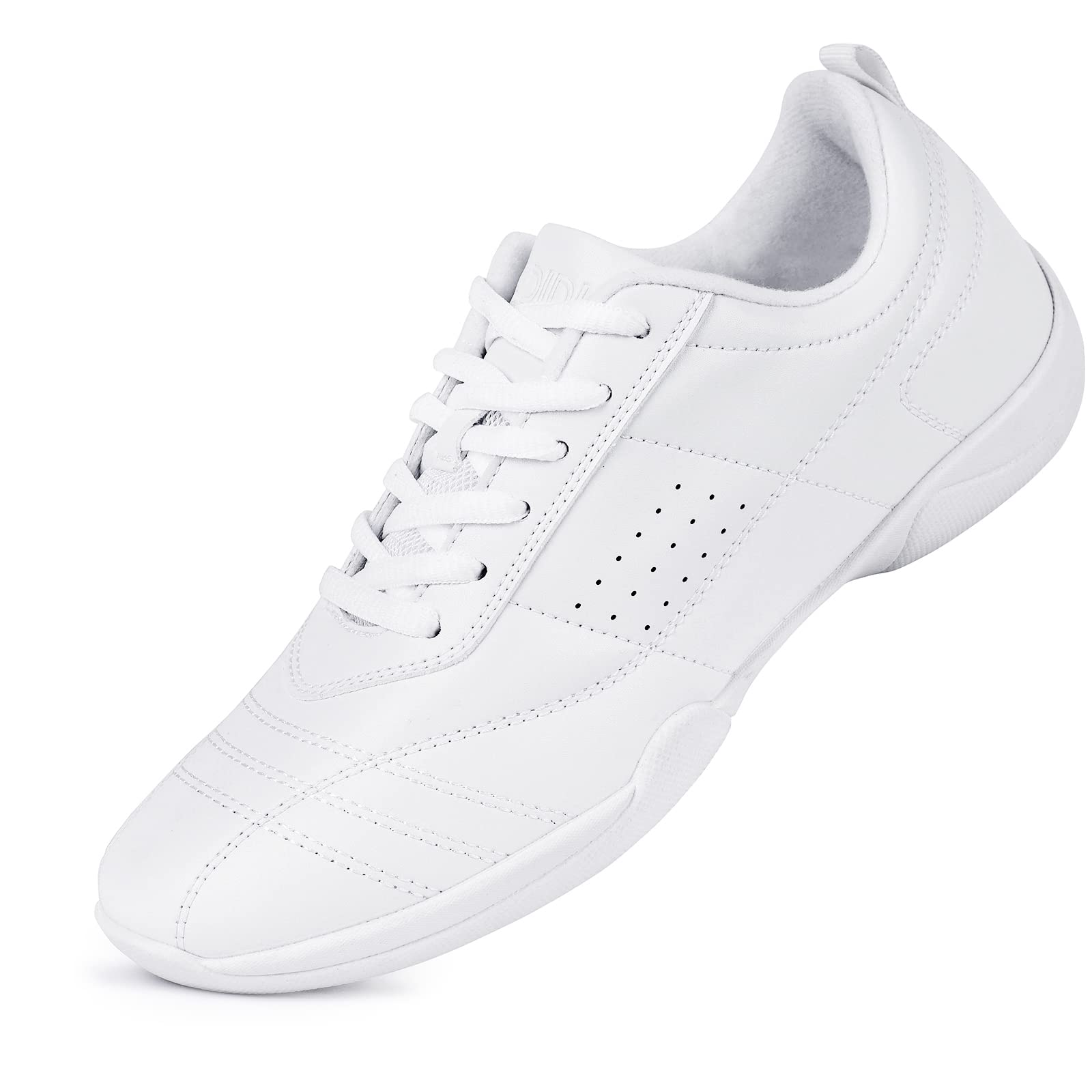 CADIDL Women's White Cheerleading Shoes - Lightweight Dance Sneakers for Cheer, Pom, Dance Team & Gymnastics Performance
