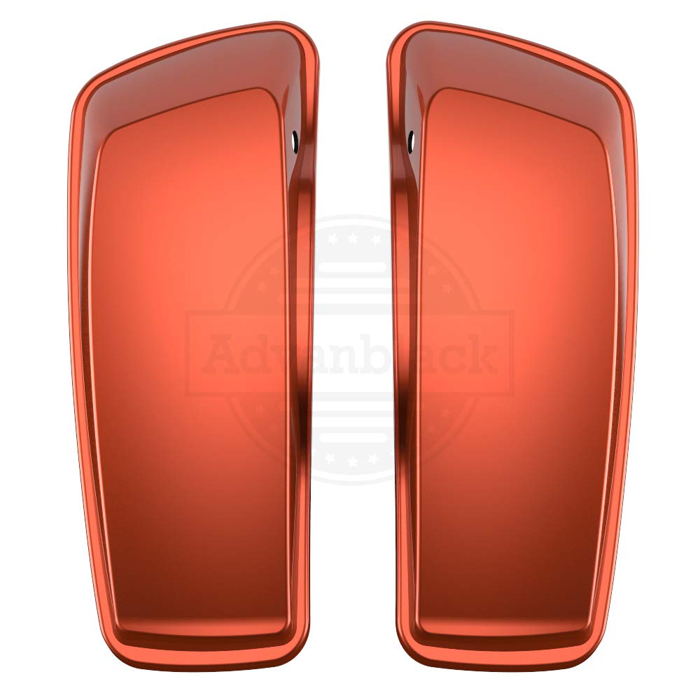 Moto Onfire Saddlebag Lids for Harley Touring Street Glide & Road Glide Special (2014-2020) - Orange Lava | Durable Motorcycle Accessories for Long Rides & Custom Bike Upgrades