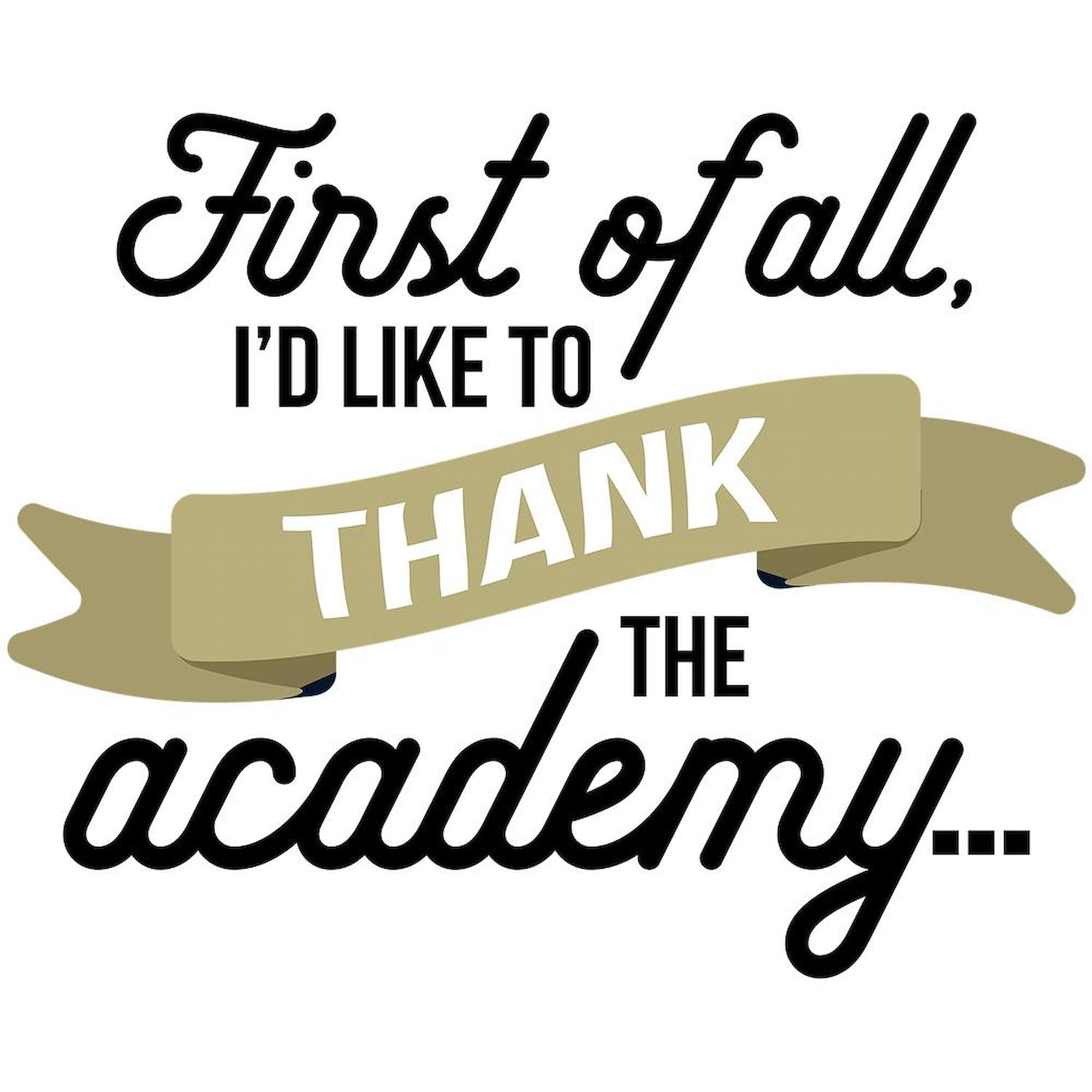 Thank The Academy 15 oz Ceramic Coffee Mug (444ml) - Funny Awards Show Gift for Movie Lovers, Teachers & Office Workers - Perfect for Hot Beverages, Souvenirs & Gag Gifts