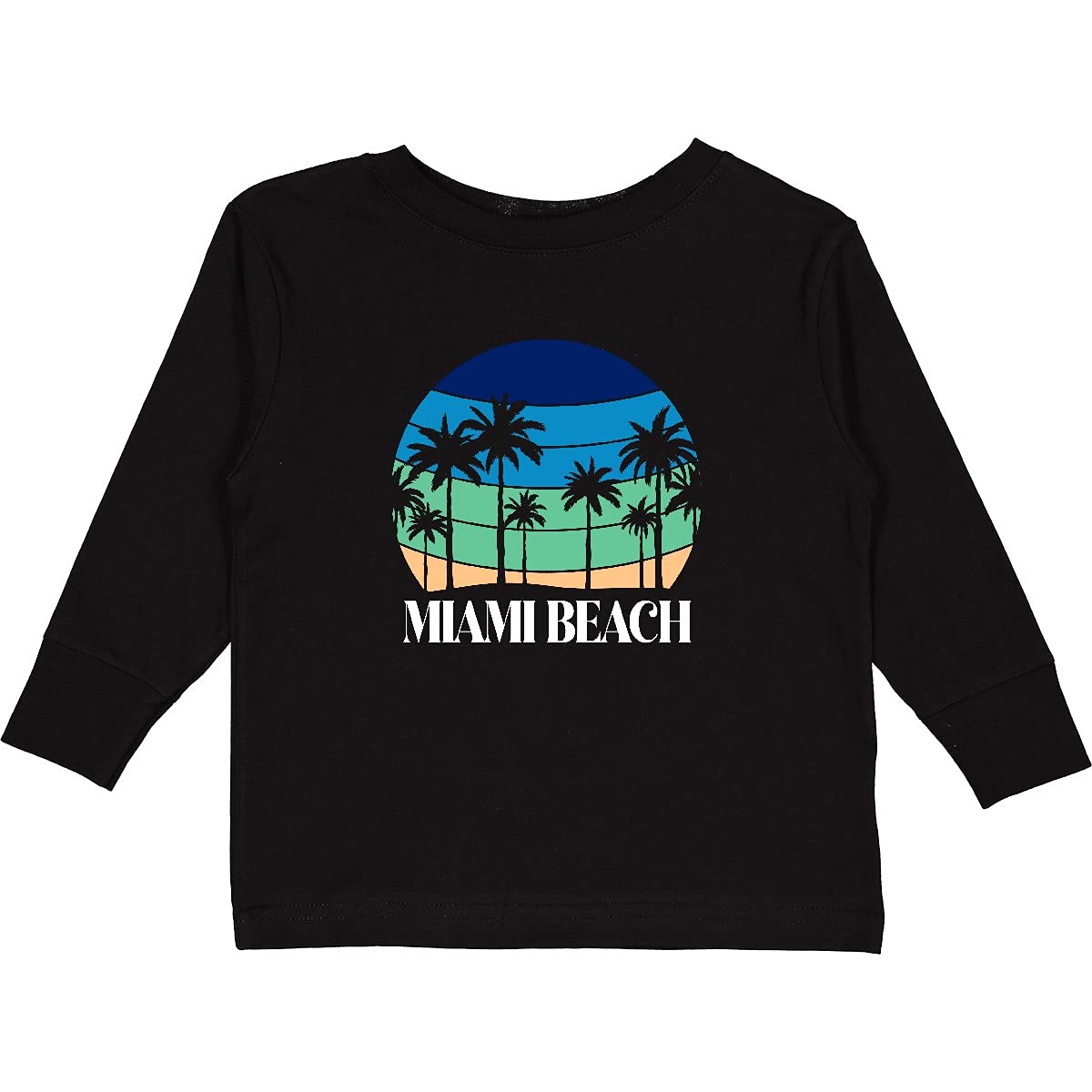 Inktastic Miami Beach Florida Vacation Toddler Long Sleeve T-Shirt - Soft Cotton Tee for Boys & Girls - Sunshine State Travel Souvenir & Family Trip Outfit