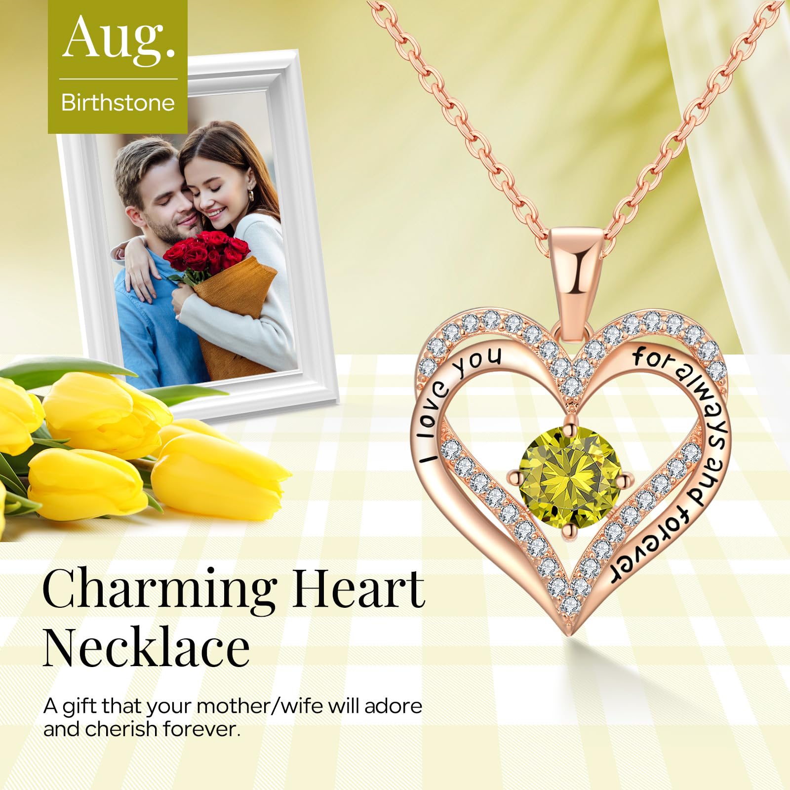 18K Rose Gold Necklace for Women - Elegant Birthday Gift for Wife, Girlfriend, Daughter | Perfect for Anniversary, Mother's Day, Christmas & Valentine's Day | Jewelry for Everyday Wear & Special Occasions