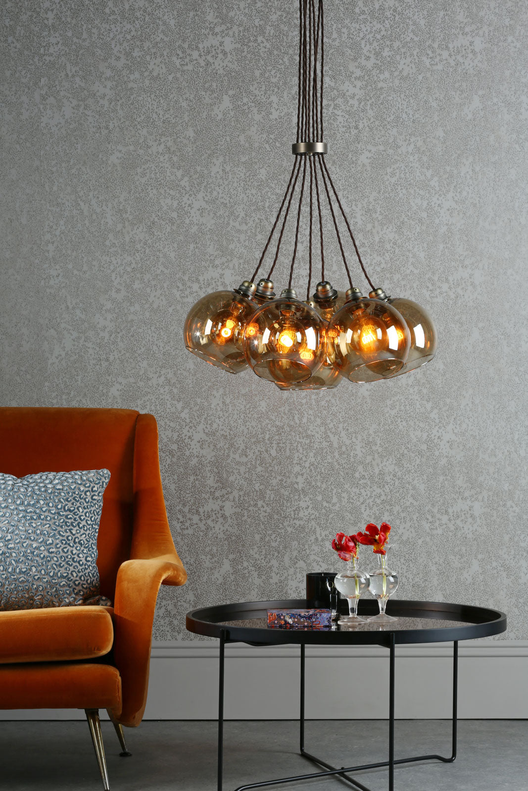 Apollo Seven Modern LED Pendant Light with E27 Socket in Multiple Finishes - Perfect for Dining Room, Kitchen Island & Living Room Lighting