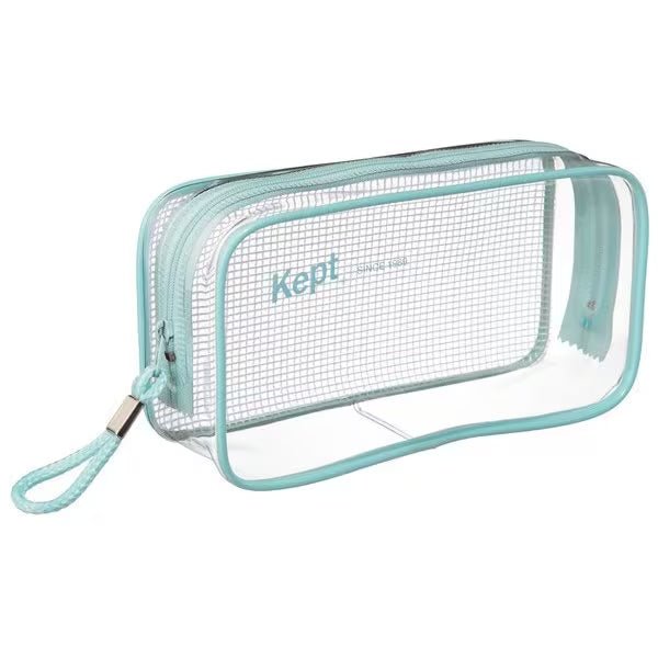 Raymay Fujii Clear Pen Pouch - Transparent Stationery Organizer for Pencils, Pens & School Supplies - Perfect for Students, Office & Travel Use