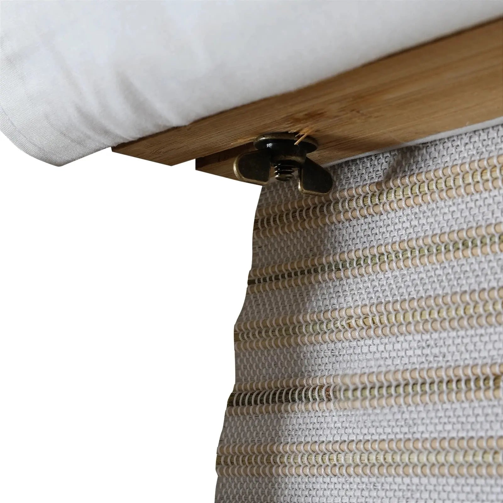Natural Bamboo Woven Window Shade - Birch White | Eco-Friendly Roller Blind for Living Room, Bedroom & Office