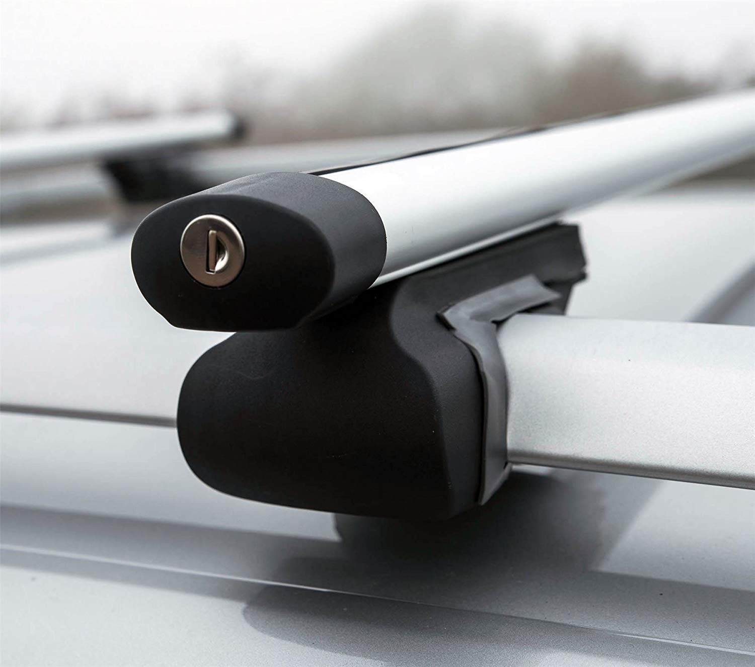 Aluminum Roof Bar 1.2m for Cars with Running Rails - Universal Car Roof Rack for SUVs, Trucks & Crossovers - Perfect for Road Trips, Camping & Outdoor Adventures