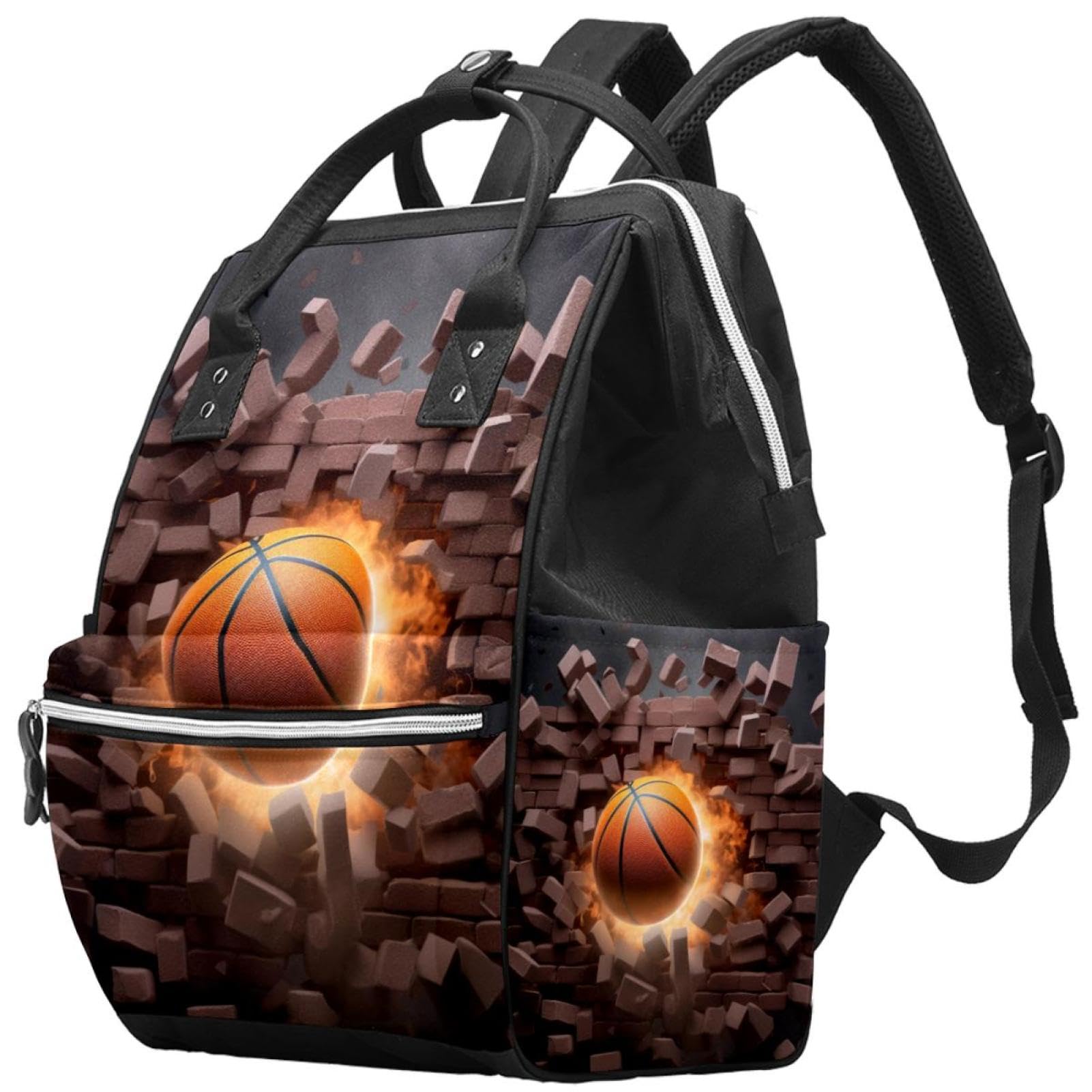 Men's & Women's Travel Backpack - Lightweight Durable Carry-On Backpack for Hiking, Gym & Daily Use | Basketball Wall Art Abstract Design