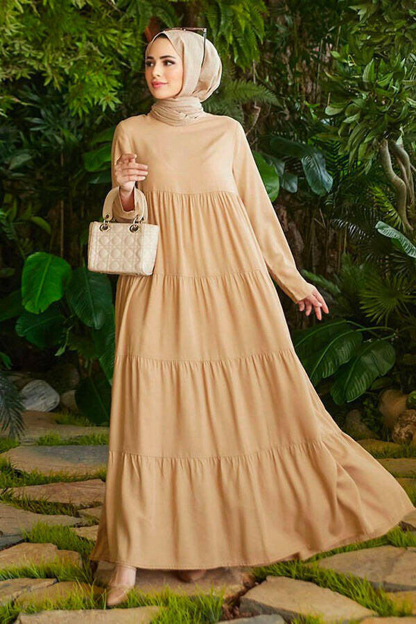 Elegant Tiered Long Maxi Dress - Modest Flowy Summer Dress for Women - Perfect for Beach Vacations, Weddings & Casual Outings