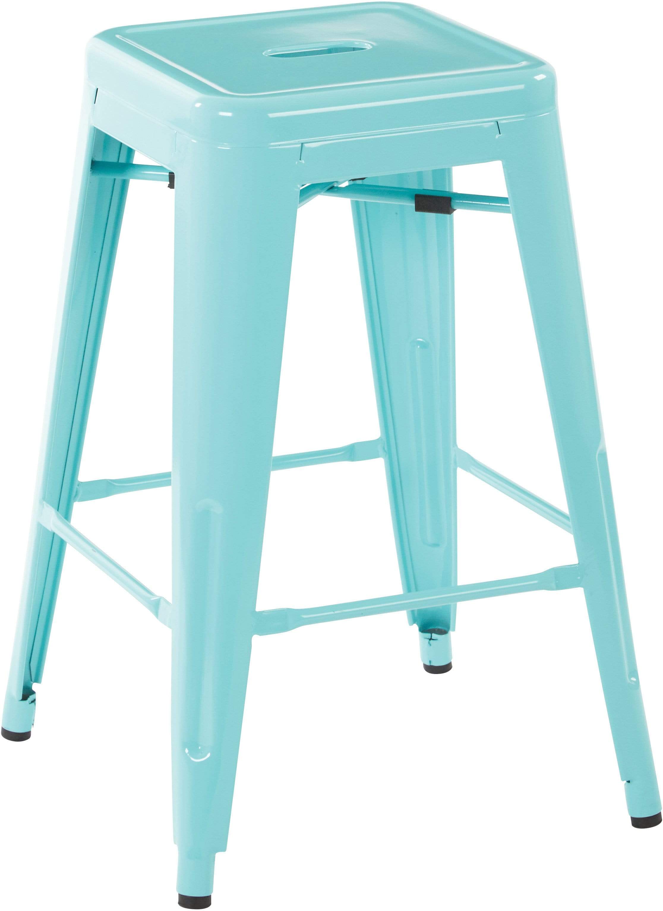 OSP Designs 24-Inch Steel Backless Bar Stool Set of 2 - Modern Counter Height Stools for Kitchen Island, Breakfast Bar & Home Decor [PTR3024A2]