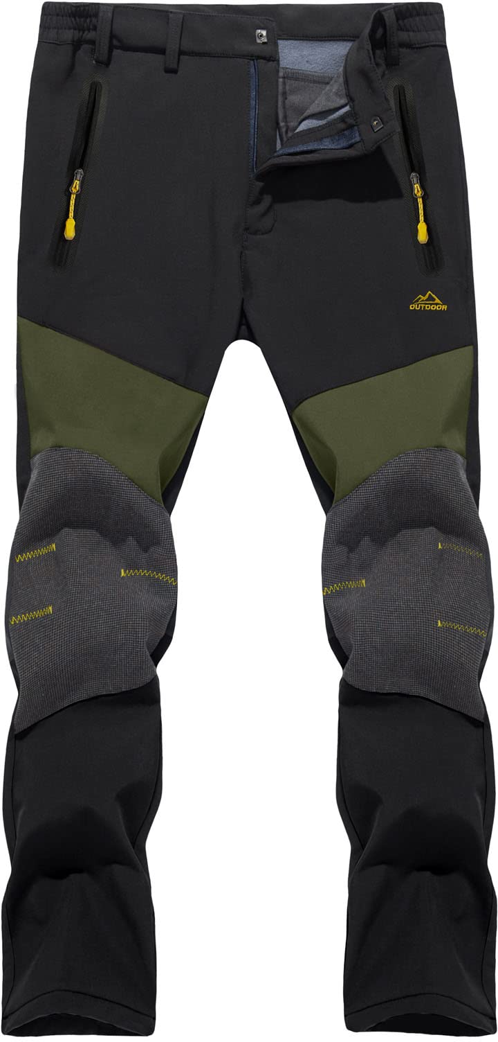 TACVASEN Men's Waterproof Insulated Ski Pants - Windproof Snowboard & Hiking Winter Pants for Outdoor Work & Cold Weather Activities | Perfect for Skiing, Snowboarding, Hiking & Winter Adventures