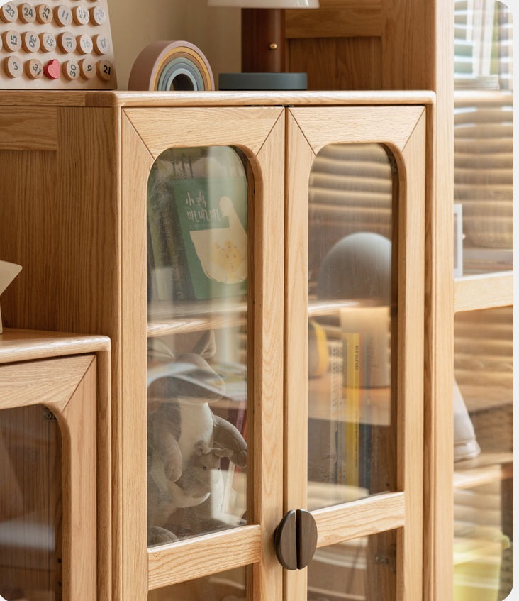Solid Oak Wood Kids Bookcase & Bookshelf - Durable Children's Book Storage for Bedroom, Playroom, and Classroom Organization