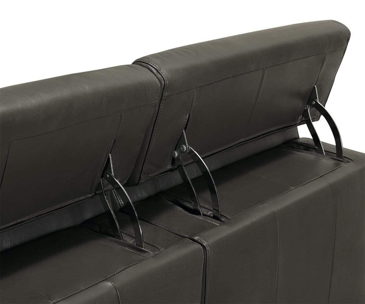 Vetali Leather Power Reclining Left Sectional Sofa - Modern L-Shaped Couch with Adjustable Backrest - Perfect for Living Room, Home Theater & Family Gatherings