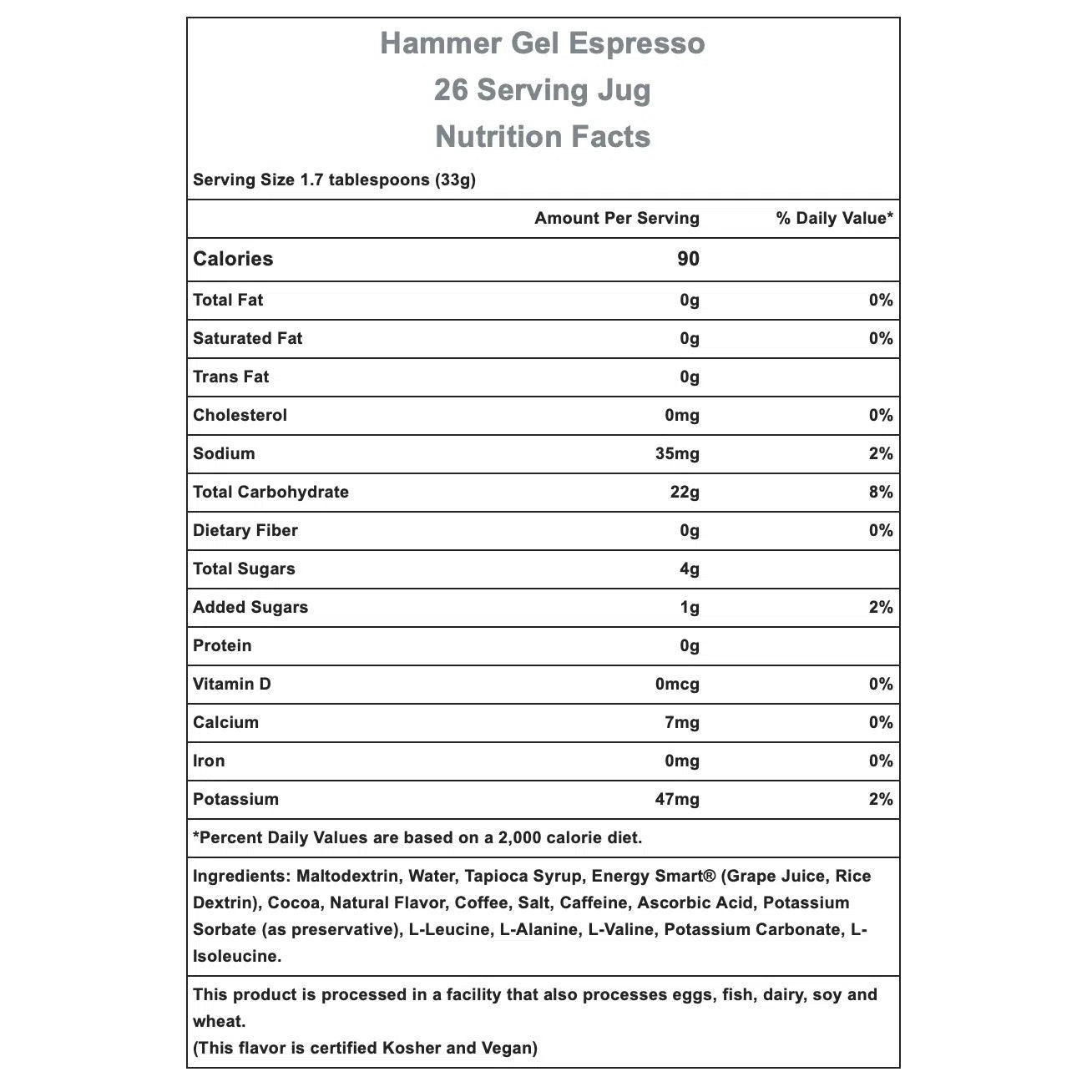 Hammer Nutrition Hammer Gel - Energy Gel for Endurance Athletes | Fast-Acting Carbohydrate Fuel for Running, Cycling & Triathlon Training