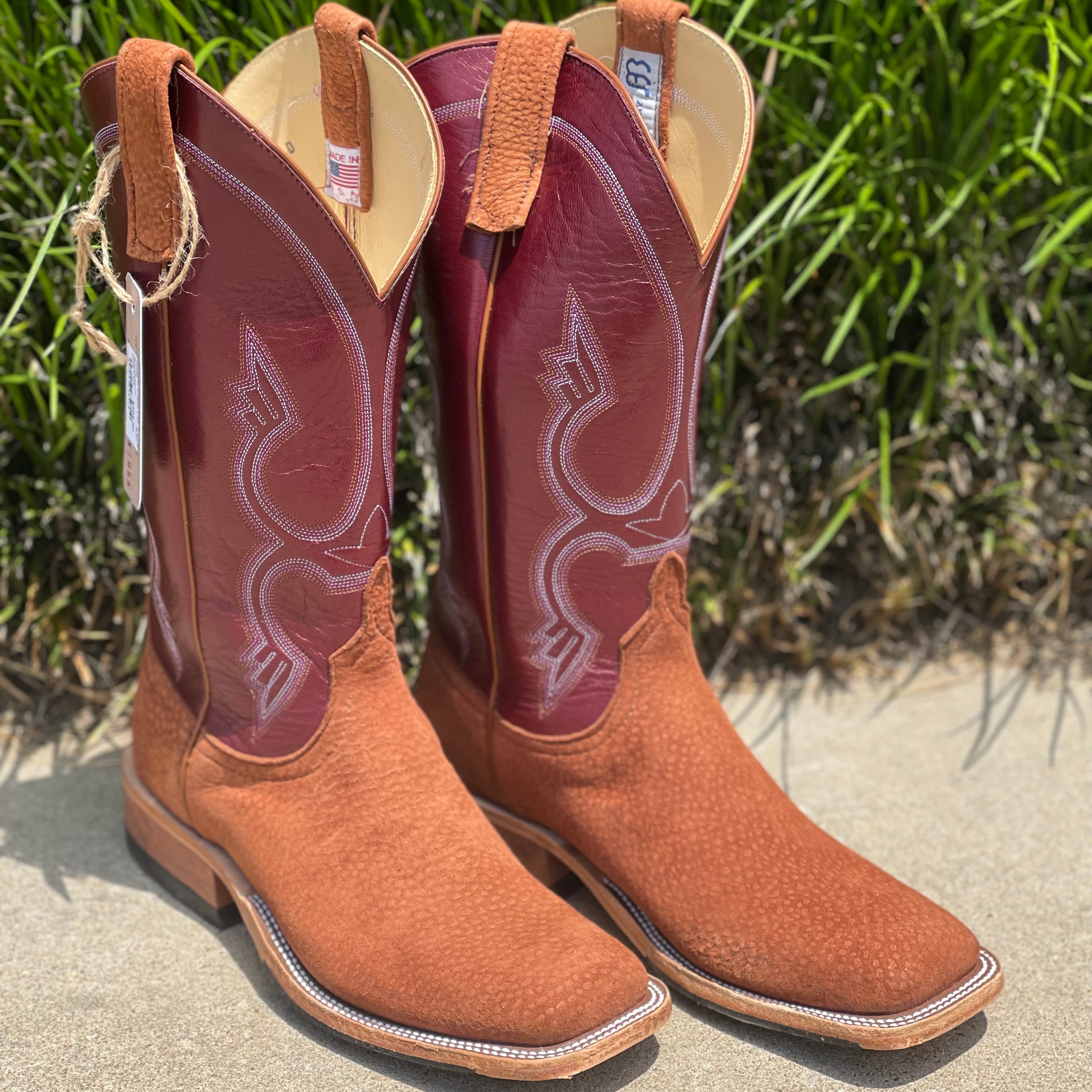 Anderson Bean Men's Rust Carpincho Cowboy Boots - Premium Leather Western Boots for Men | Perfect for Rodeo, Country Music Festivals & Outdoor Adventures