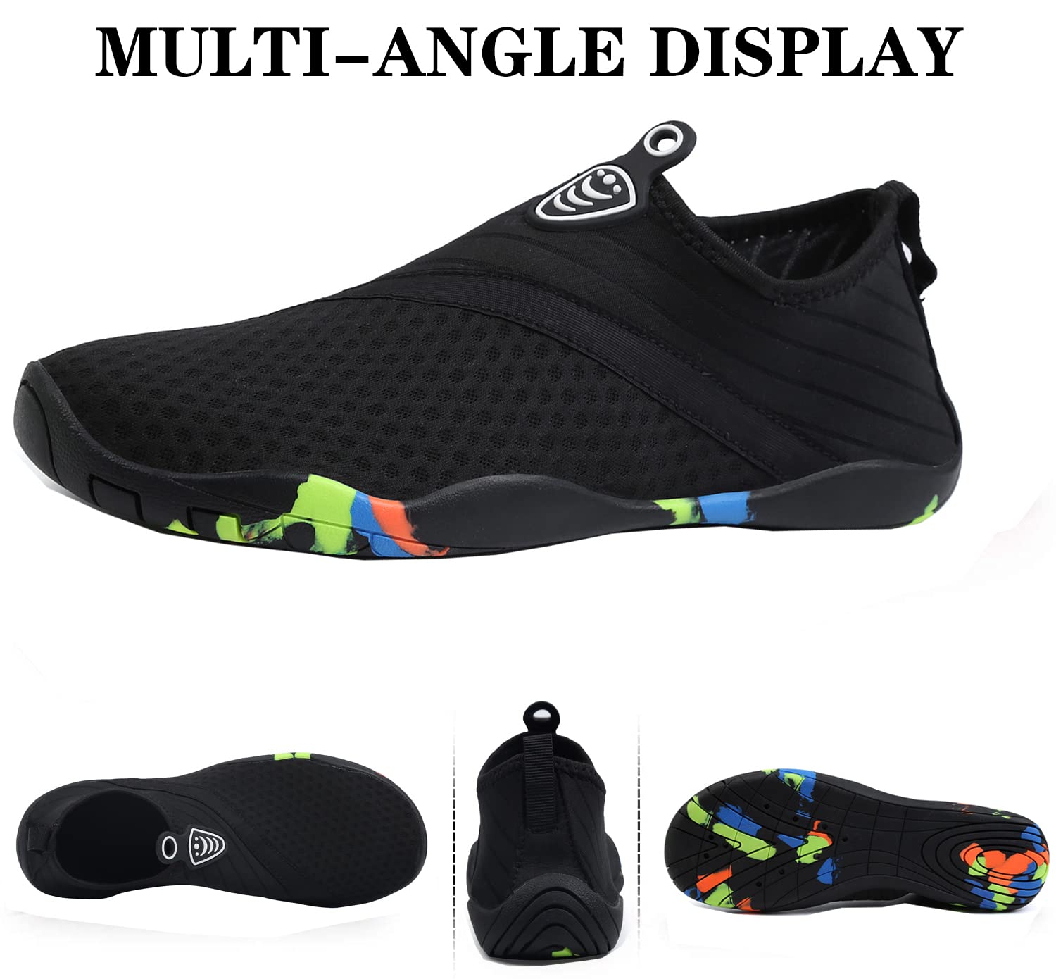 **Lightweight Water Shoes for Men & Women - Quick-Dry Aqua Socks for Swimming, Surfing, Diving & Yoga - Barefoot Pool Shoes for Beach, Gym & Outdoor Activities**