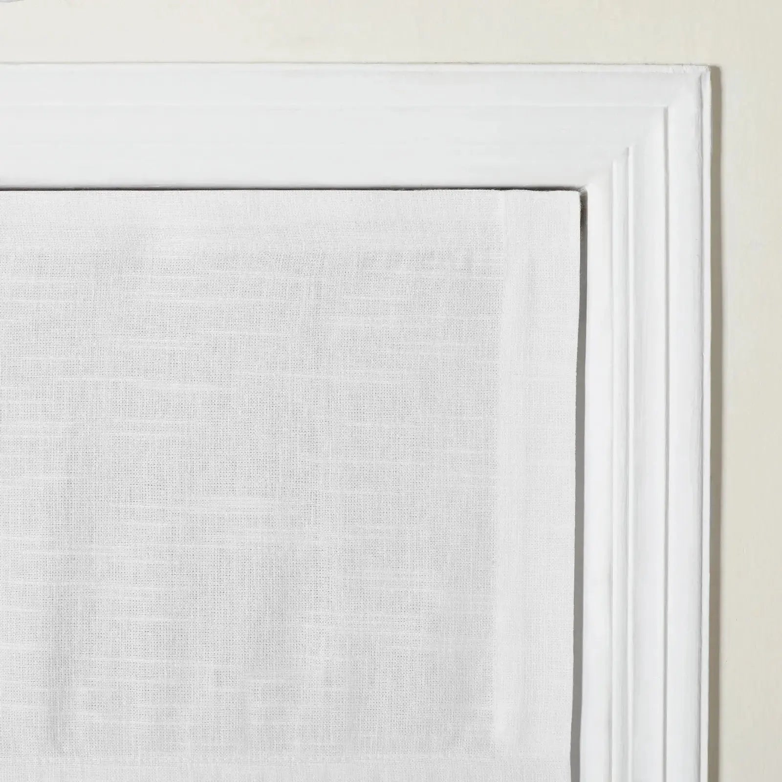 Jawara Linen Cotton Roman Shade Cordless - Blackout Window Treatment for Bedroom & Living Room