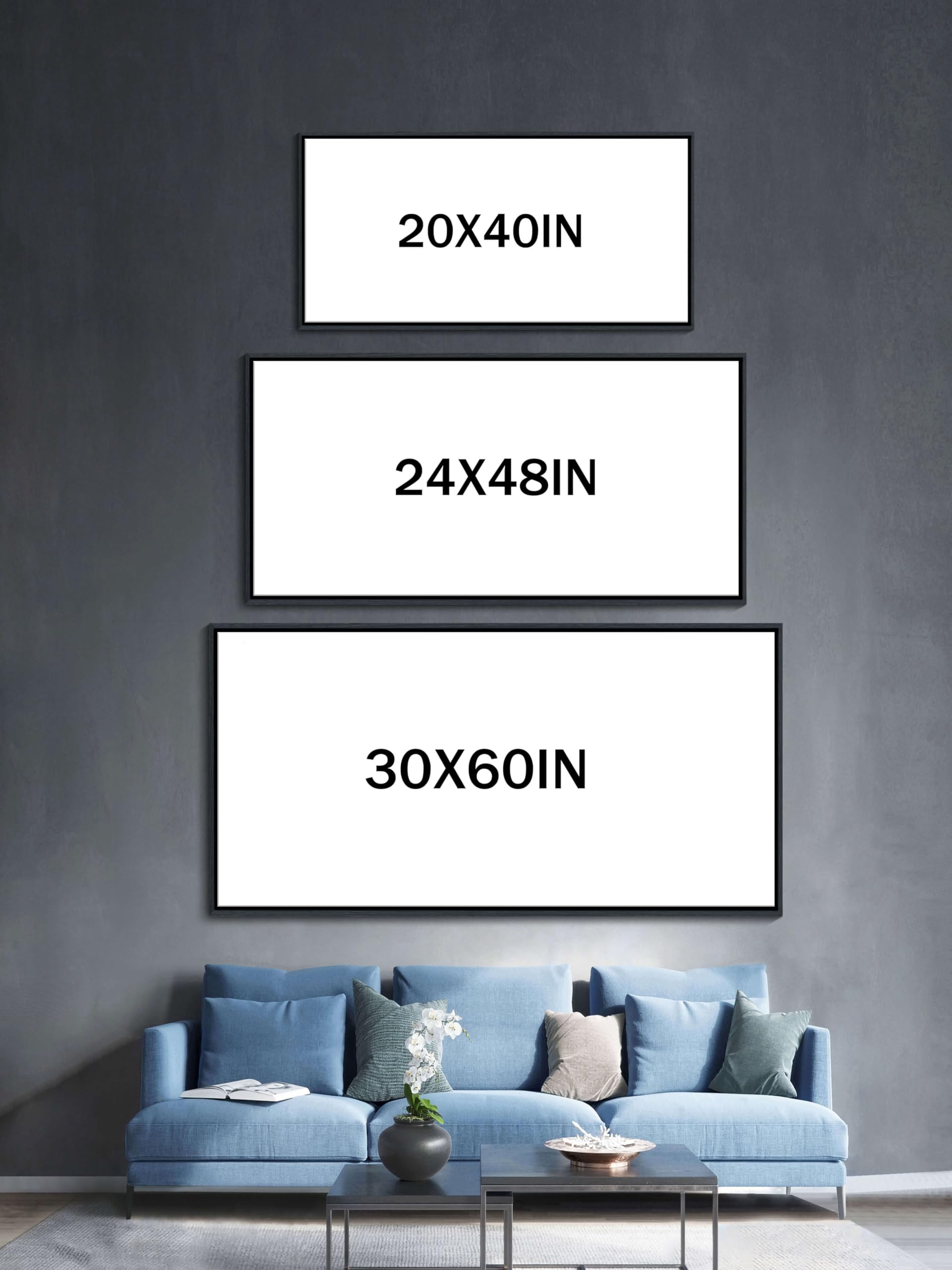 Elephant Canvas Wall Art - Large 20x40 Inches Framed Animal Print for Living Room, Bedroom & Office Decor | Perfect for Modern Home & Office Interior Design