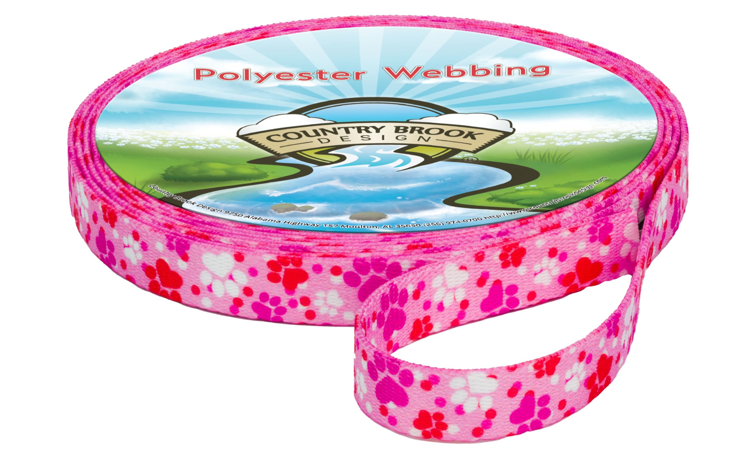 Country Brook Design - Puppy Love Polyester Webbing Dog Collar & Leash Set - Durable Pet Accessories for Small to Medium Dogs - Perfect for Daily Walks, Training & Outdoor Adventures
