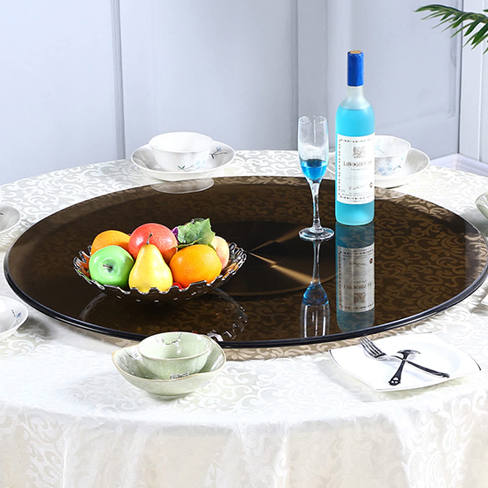 30 Inch Glass Lazy Susan Turntable - Round Rotating Serving Tray for Dining Table | Perfect for Birthday Parties, Family Dinners, Banquets & Kitchen Organization | Durable & Stylish Home Decor Accessory
