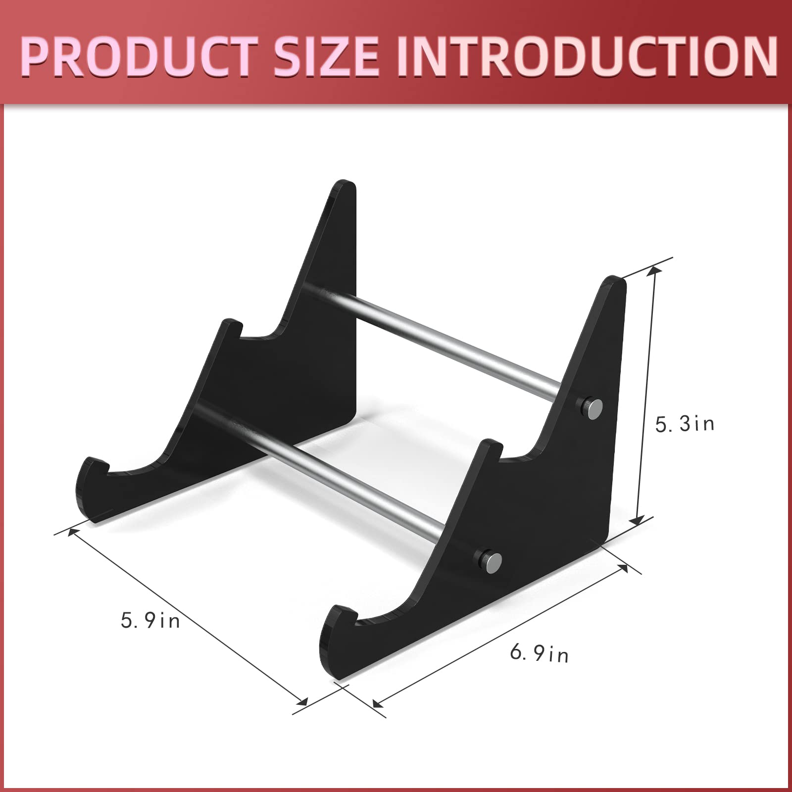 YIMAGUJRX RUNJRX 2-Tier Acrylic Keyboard Stand - Black Mechanical Keyboard Display Holder for Gaming Keyboards (1Pcs) - Perfect for Desk Organization & Keyboard Showcase