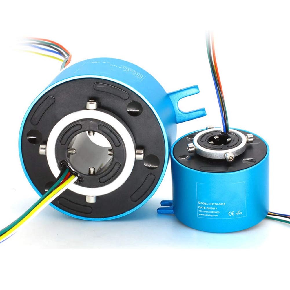 Taidacent 12.7mm 6-Wire 10A Slip Ring - Rotary Electrical Connector for Industrial Automation