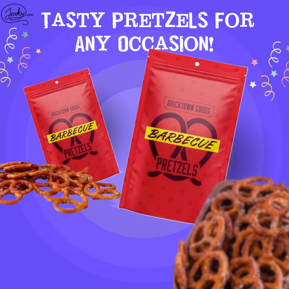 Artisan BBQ Pretzels - Small Batch, 5.5oz - Crispy Savory Snack for Kids & Parties