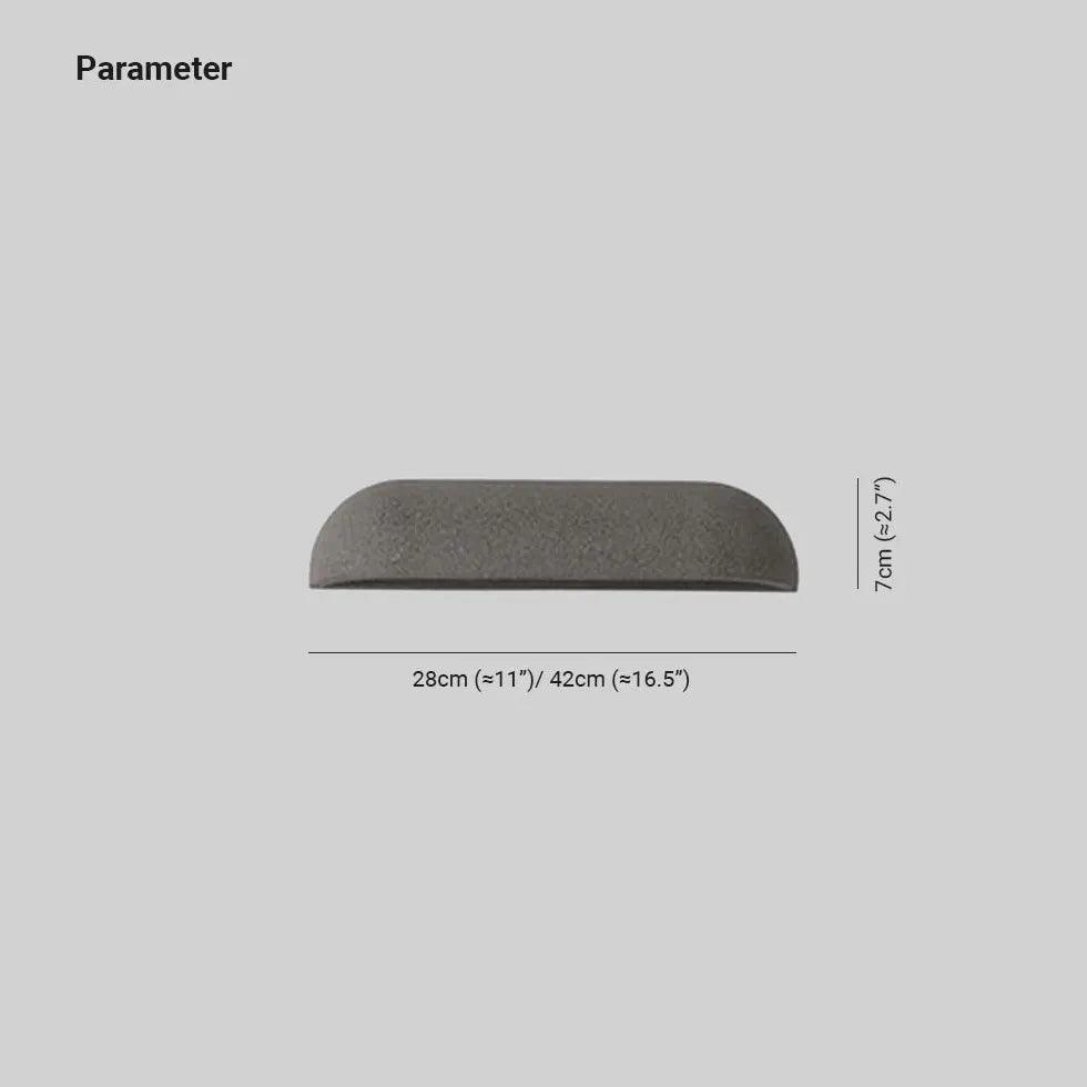 Semi Elliptical Stone Outdoor Wall Lights - Weatherproof Exterior Sconce for Garden, Patio, Porch & Pathway Lighting