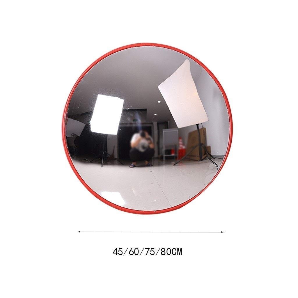 45-80CM Wide Angle Security Mirror - Convex Anti-Theft Mirror for Supermarket & Retail Stores, Easy to Install Plastic Surveillance Mirror (60CM) - Perfect for Aisles, Parking Lots & Warehouse Safety