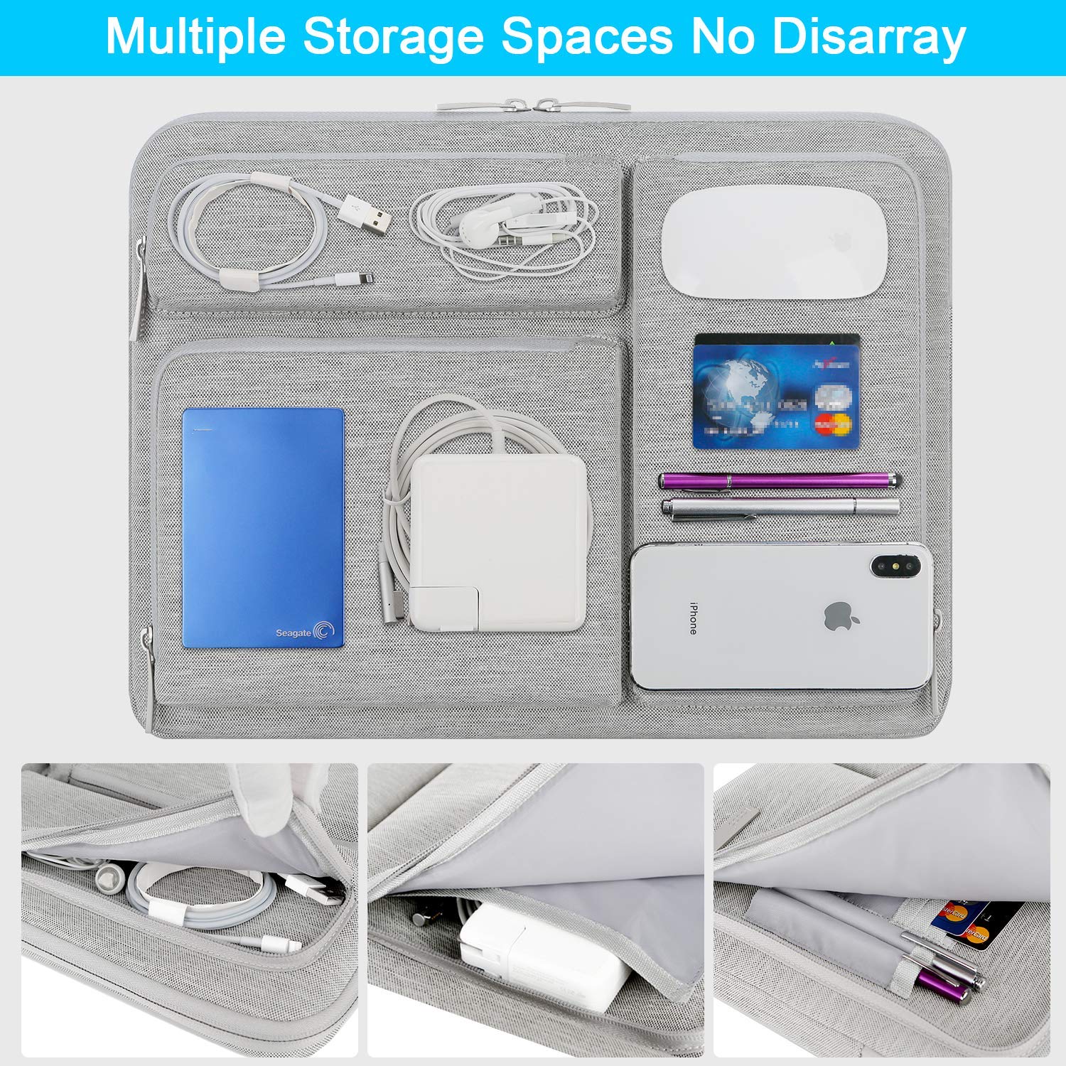 Lacdo 360° Protective Laptop Sleeve for 14
