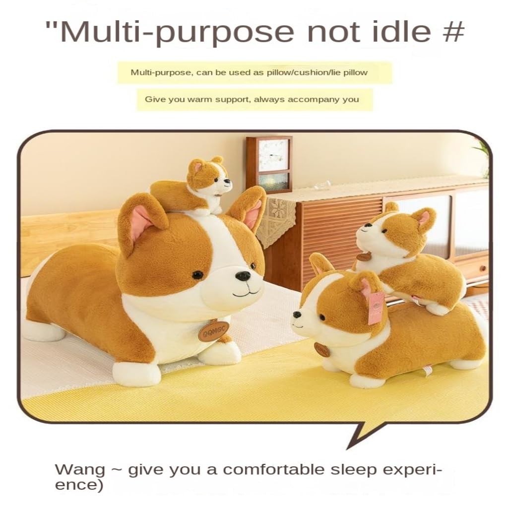 Cute Corgi Plush Toy - Adorable Puppy Stuffed Animal with Lovely Butt, Soft Rag Doll for Kids & Adults - Perfect Gift for Girlfriend Birthday, Christmas & Home Decor
