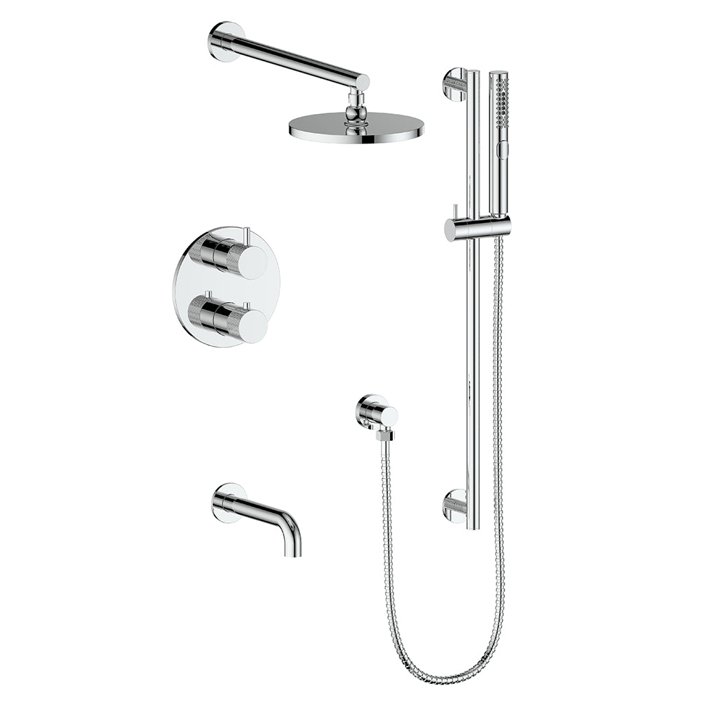VOGT DRAVA 3-Way Thermostatic Shower Set with 320.310 Valve - Modern Bathroom Fixture for Spa-Like Experience at Home