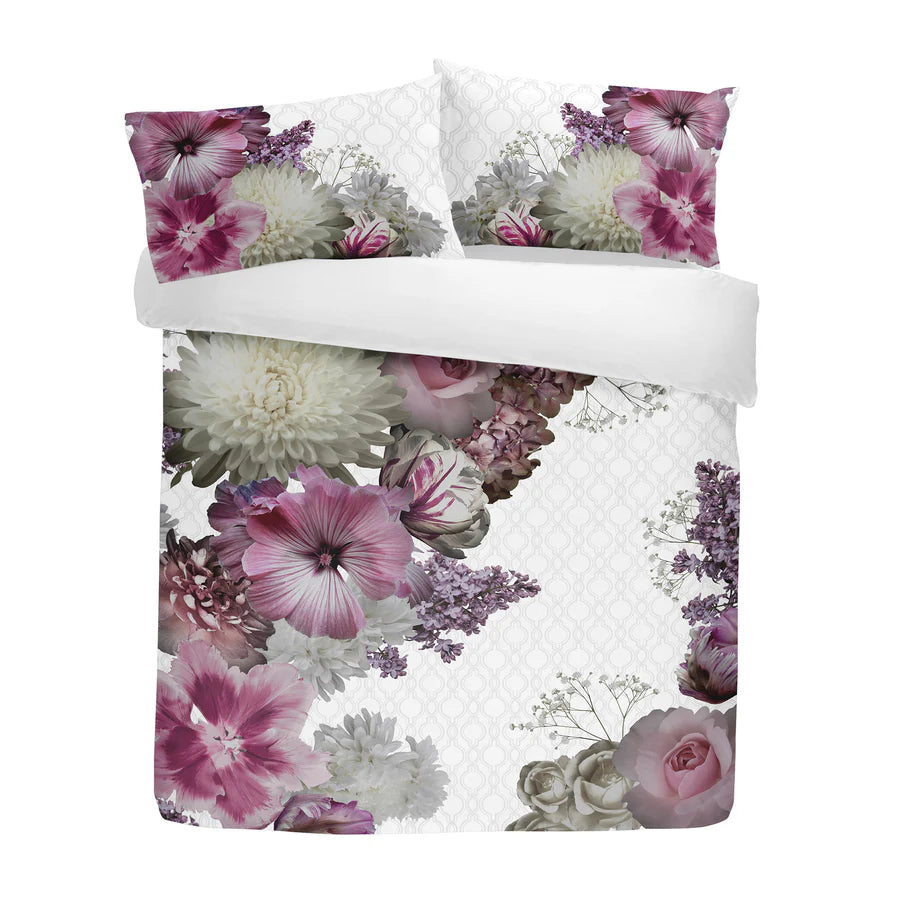 Laurence Llewelyn Bowen Mayfair Lady Duvet Cover Set - Luxury Floral Bedding Collection for Queen/King Size - Perfect for Master Bedroom & Guest Room Decor