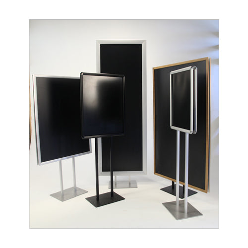 12x12 Double Pole Floor Stand Sign Holder - 1 1/4