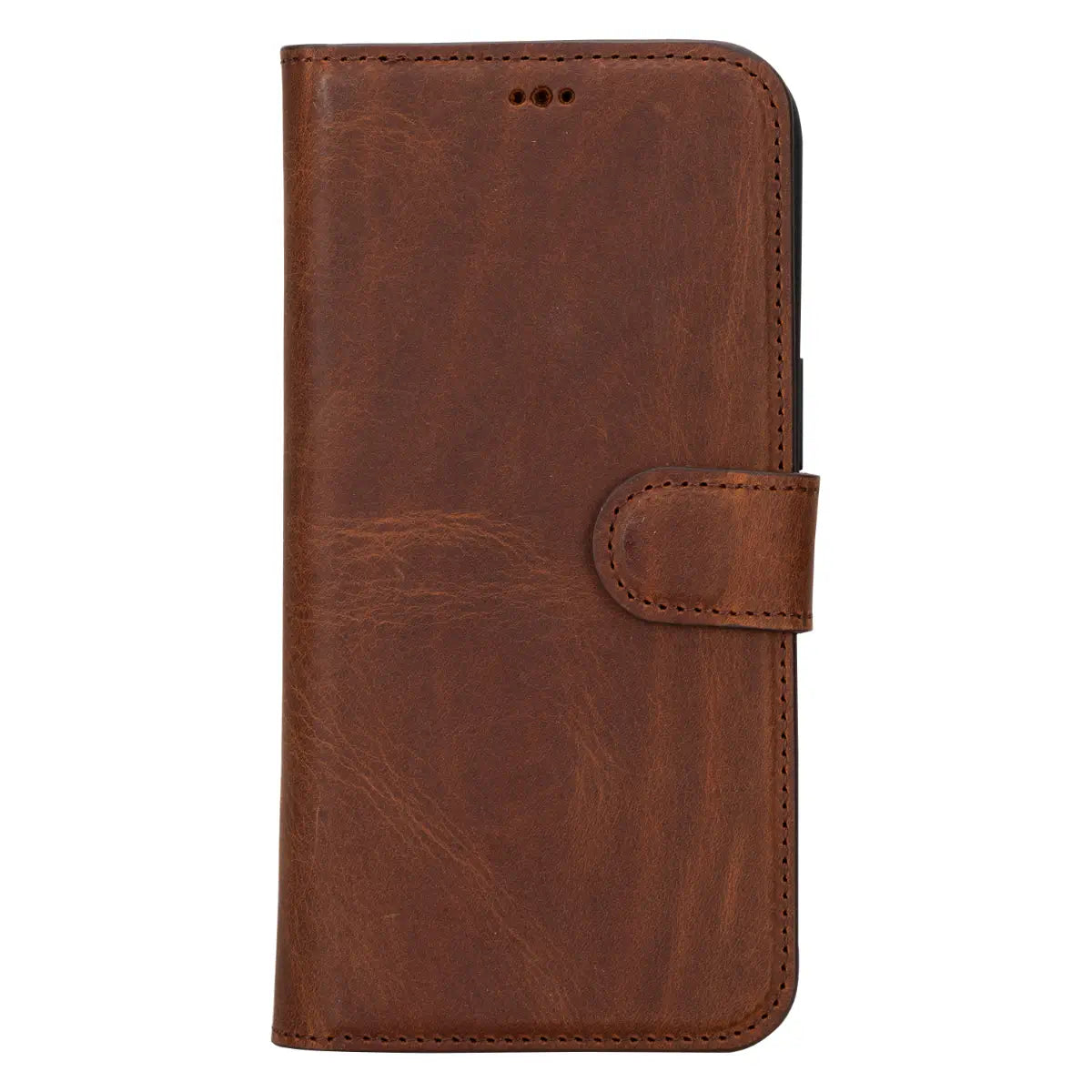 Vintage Brown Leather Wallet Case for iPhone 15 Pro Max - Slim RFID Blocking Phone Cover with Card Slots | Perfect for Travel, Work & Everyday Use