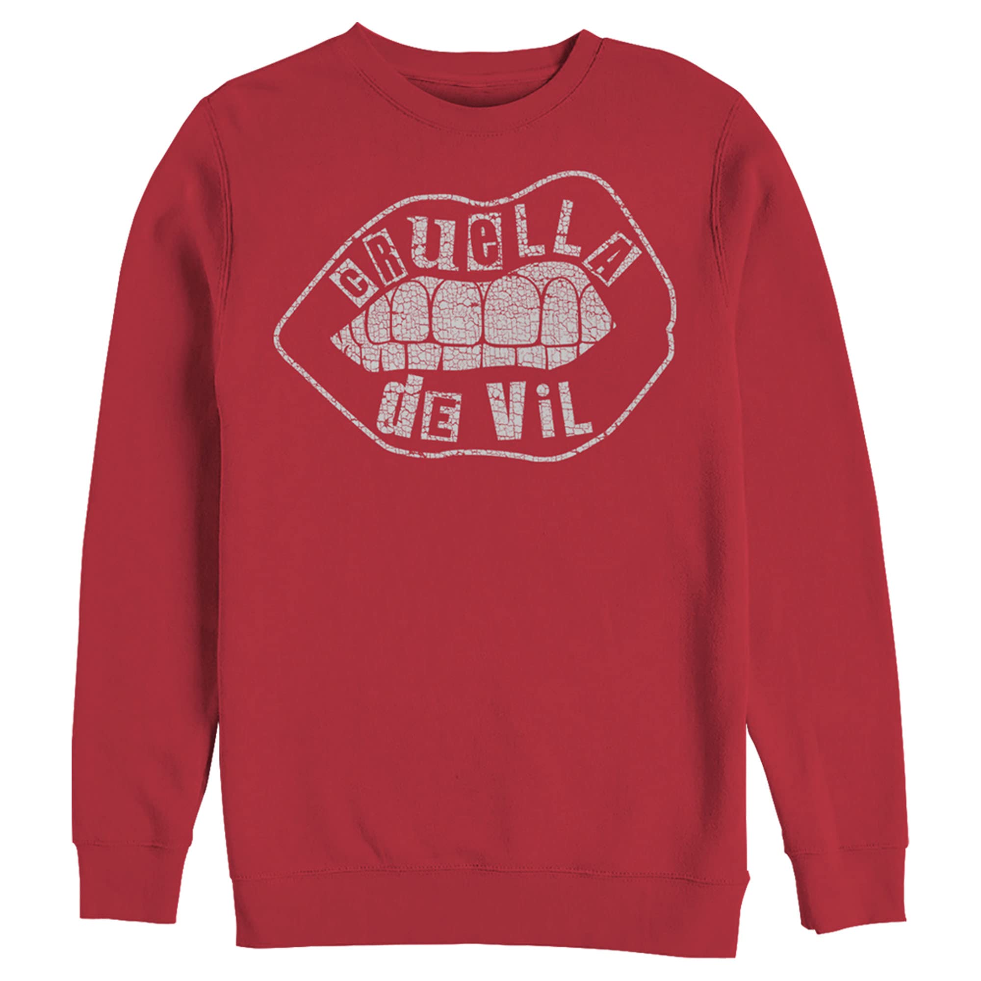 Men's Cruella Distressed Lips Logo Sweatshirt - Casual Streetwear Style