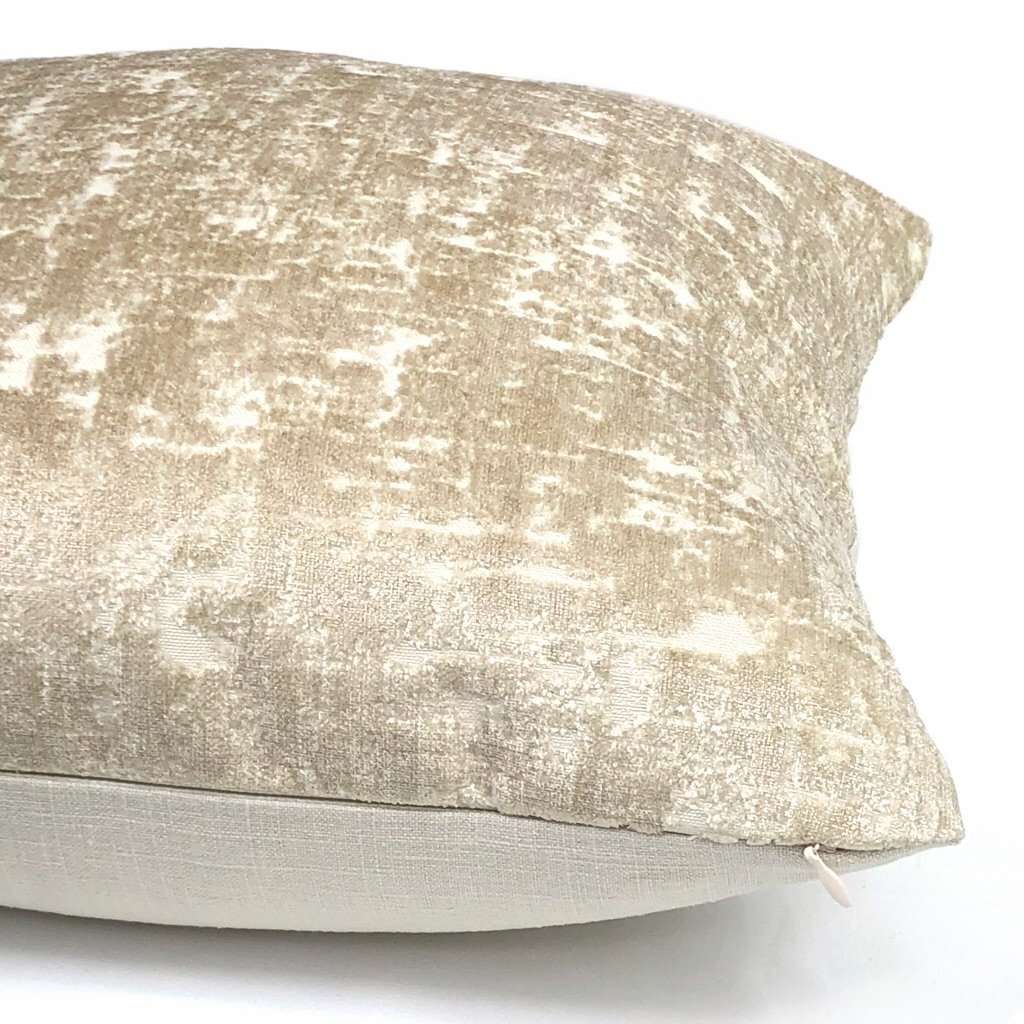 Luxury Champagne Gold Velvet Pillow Cover - Soft Decorative Cushion Case for Sofa, Bedroom & Living Room Decor