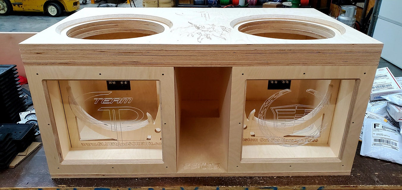 GP ELITE Single 15 High Output XL Glue & Screw Subwoofer Enclosure - Premium Bass Box for Car Audio, Home Theater, and DJ Systems