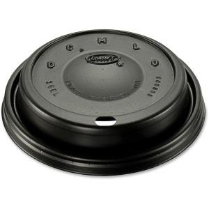 Premium Black Plastic Cappuccino Dome SipPer Lids - 100 per Pack (10 Packs) - Ideal for Coffee Shops, Cafes & Takeout Beverages