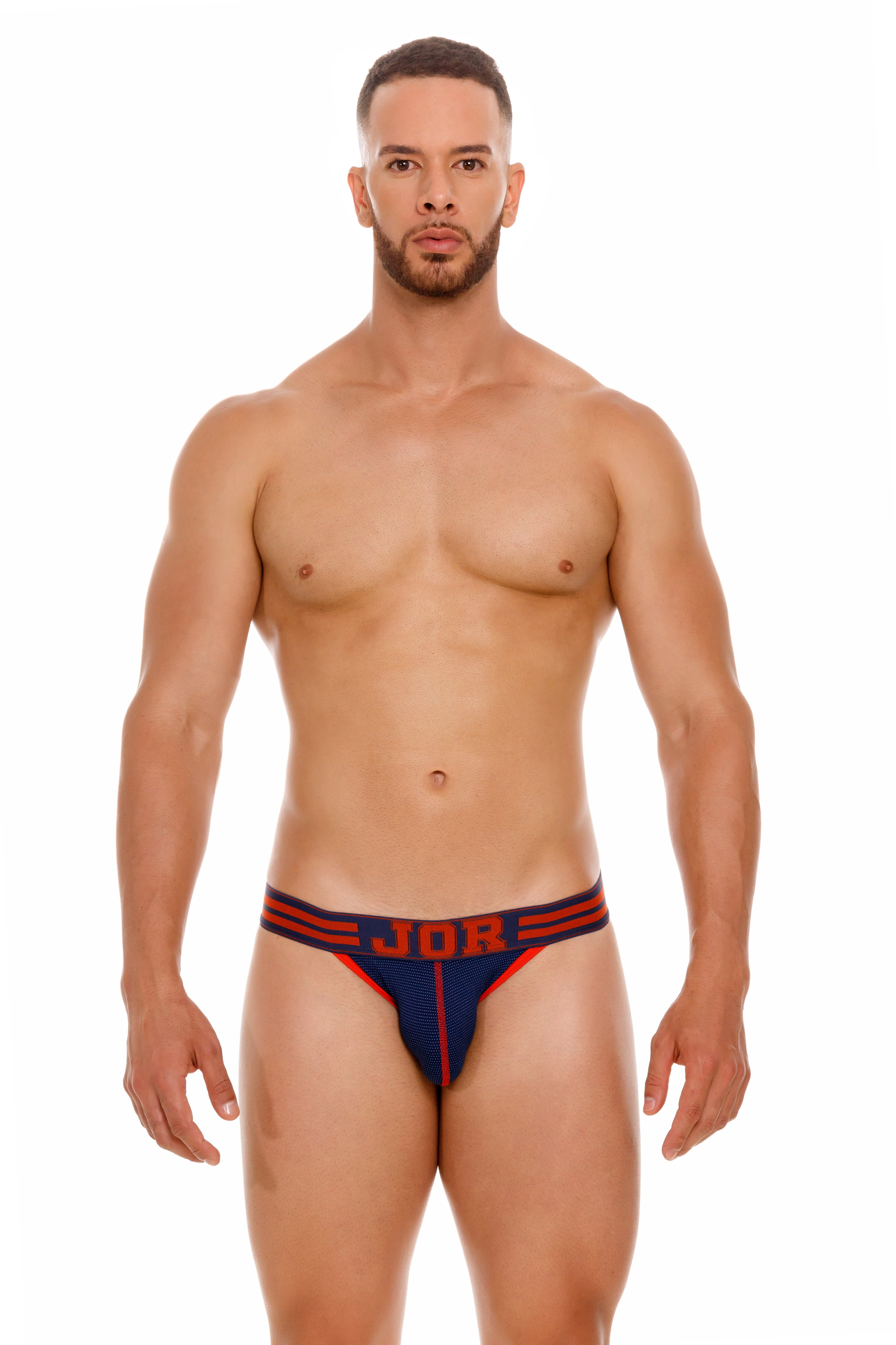 JOR College Jockstrap for Men - Breathable Athletic Support Underwear in Blue - Perfect for Sports, Gym & Running